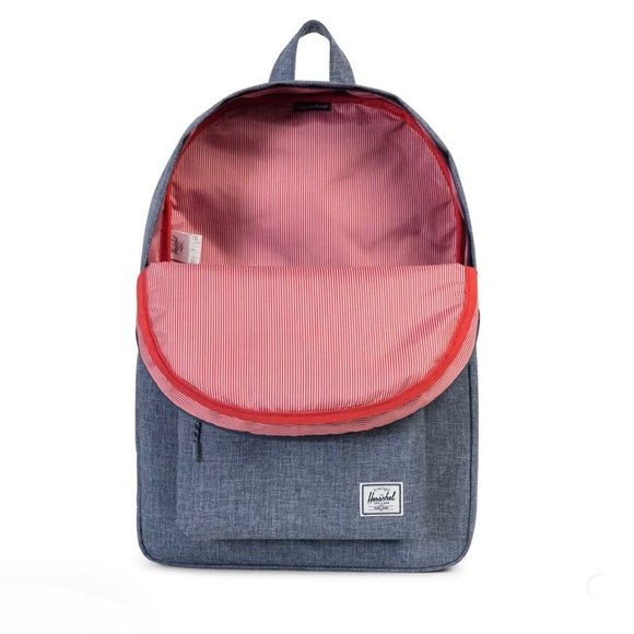 Herschel Classic Backpack in Dark Chambray Crosshatch - Picture 4 of 11